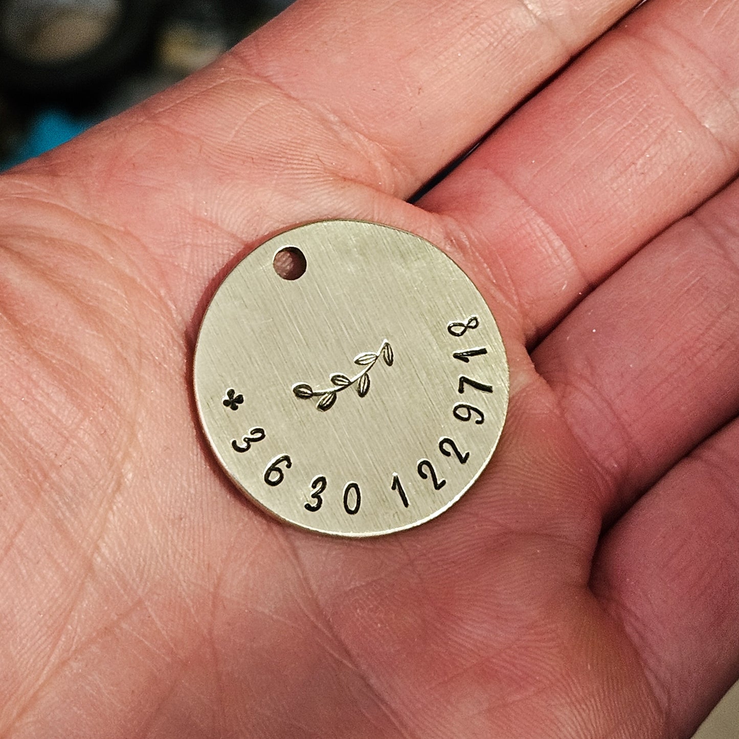 TOTEM – kézműves sárgaréz kutyabiléta (⌀30 mm)